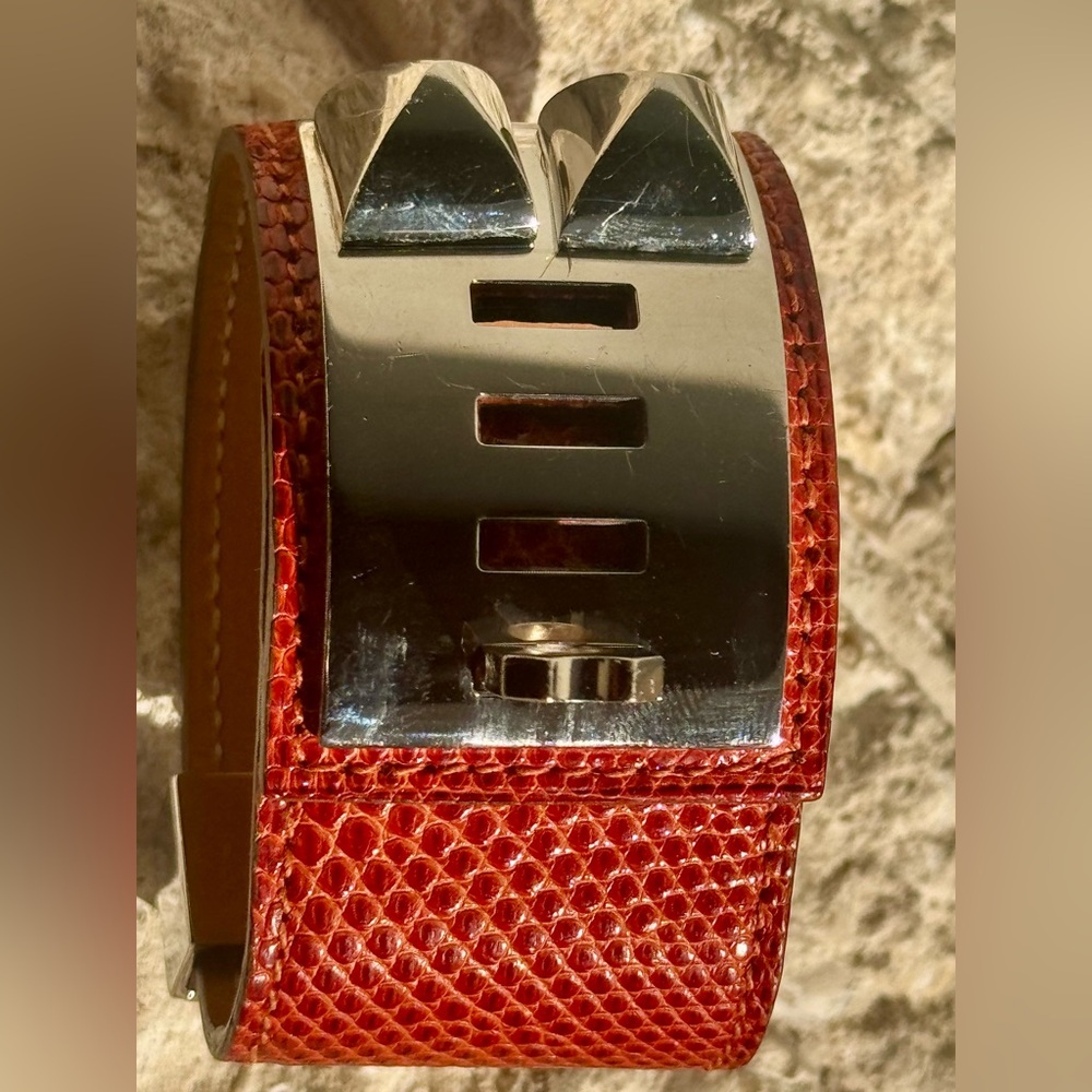 Hermes sanguine lizard collier de Chien CDC bracelet box - Picture 4 of 16